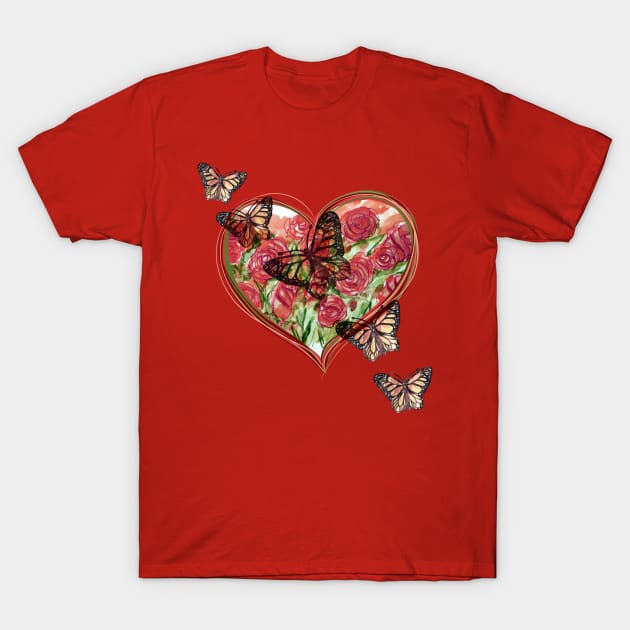 Monarch Butterflies T-Shirt by bubbsnugg